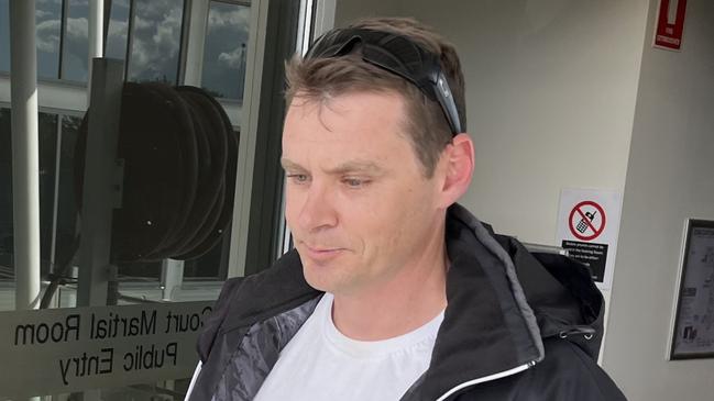 Chief Petty officer Andrew Parsons pleaded guilty to assaulting a subordinate after striking the groin of a leading seaman – who recently had a vasectomy. Picture: Julia Kanapathippillai