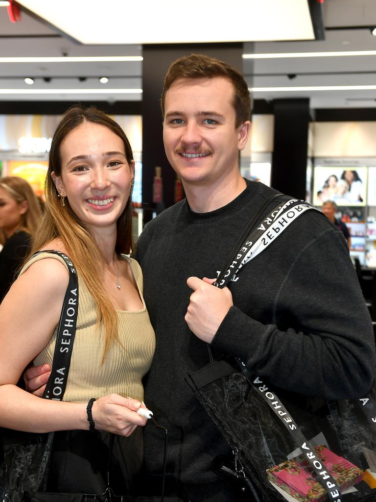 Jasmine and Aidan Riley at the opening of Sephora Indooroopilly. Picture: John Gass