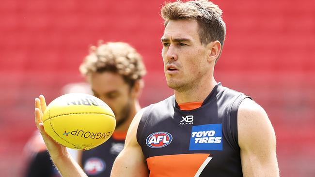 Jeremy Cameron has the ball on a string against Richmond on Saturday. Picture: Matt King/Getty Images.