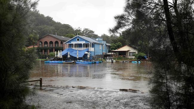 High water levels on Loftus Creek near the Woronora River in Woronora yesterday. Picture: NCA NewsWire / Damian Shaw