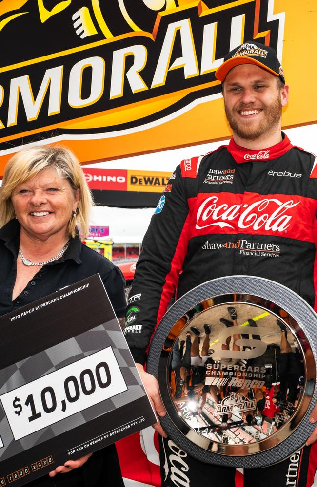 Brodie Kostecki and team owner Betty Klimenko in Adelaide. Picture: Daniel Kalisz/Getty Images