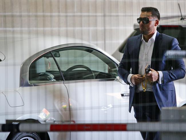 Auburn deputy mayor Salim Mehajer arrives at the emergency council meeting in his luxury Rolls Royce. Picture: Jonathan Ng