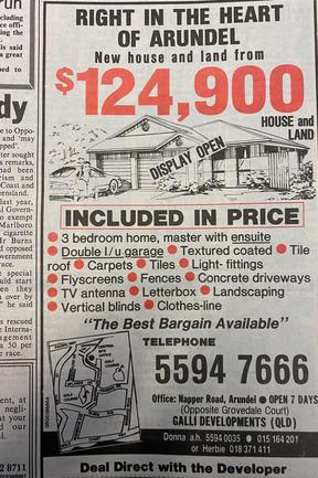 Would you pay $124,900 for a house at Arundel. Advertisements in the Gold Coast Bulletin, August 1995. Gold Coast History.