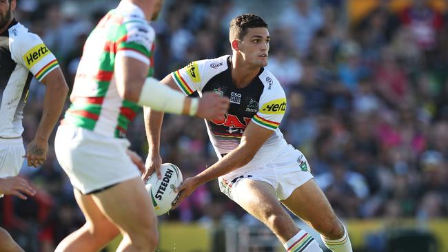 Penrith's Nathan Cleary has been superb in the opening two rounds. Picture: Brett Costello