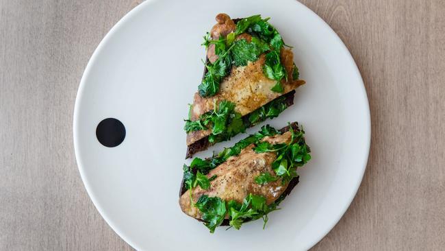 <b>John Dory liver and parsley on toast:</b>                        <a href="http://www.saintpeter.com.au/" target="_blank">Saint Peter, Paddington</a>