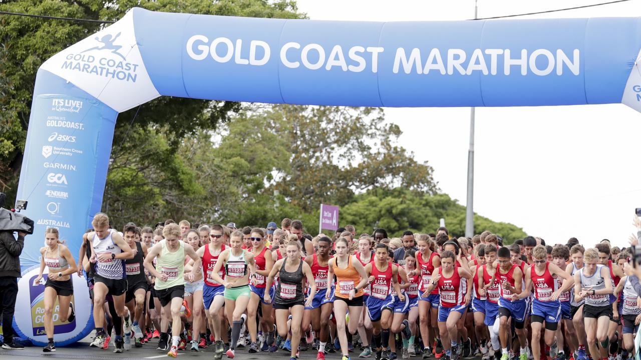 The race is on in the Gold Coast Airport Fun Run. Picture: Tim Marsden.