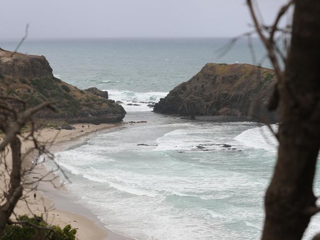 Treacherous surf on the Mornington Peninsula. Picture: Alex Coppel