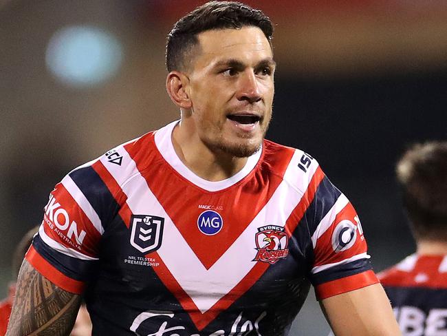 Roosters' Sonny Bill Williams during NRL match between the Canberra Raiders and Sydney Roosters at GIO Stadium, Canberra. Picture. Phil Hillyard