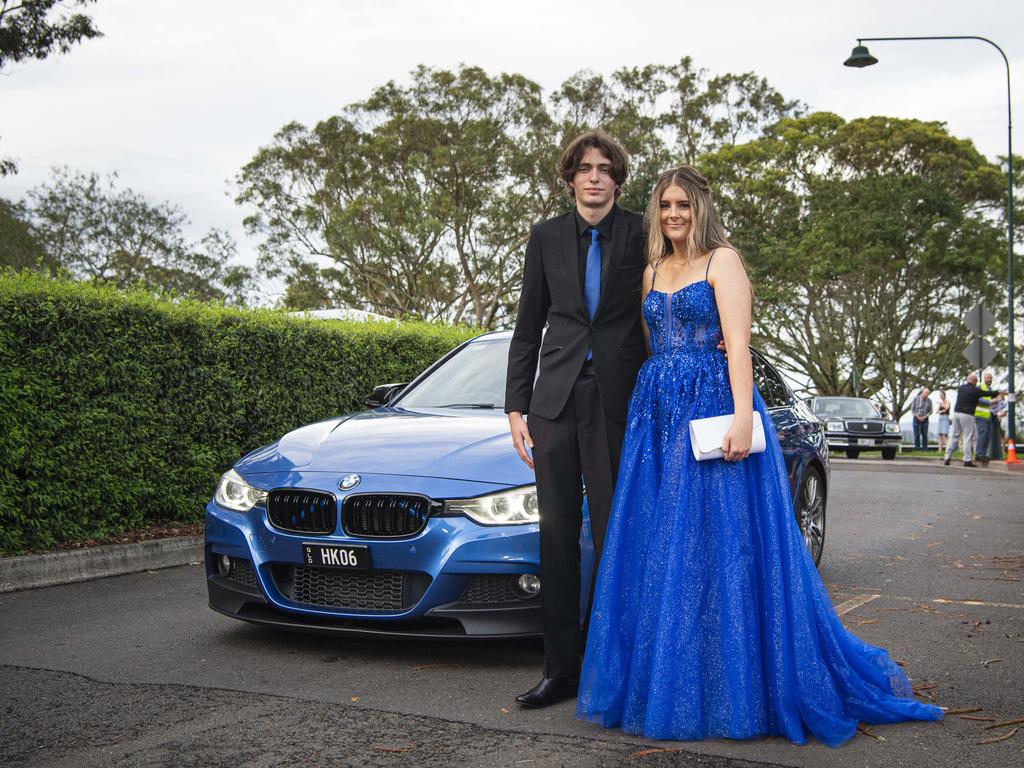 Graduates Rafferty McNamara and Isabella Clark at Toowoomba Christian College formal at Picnic Point, Friday, November 29, 2024. Picture: Kevin Farmer