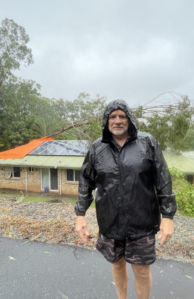 Shane Rout had a huge gum crash into the roof of his Eatons Hill home.