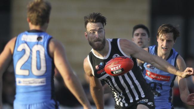 Port Adelaide booted five goals in his return from a broken leg in the SANFL. Picture: AAP Image/Dean Martin