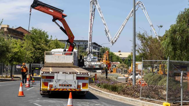 Works in Whitmore Sq. Picture: Kelly Barnes