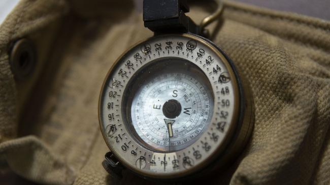 Mr McDermott’s fathers compass that he dug up in Vietnam 30 years later.