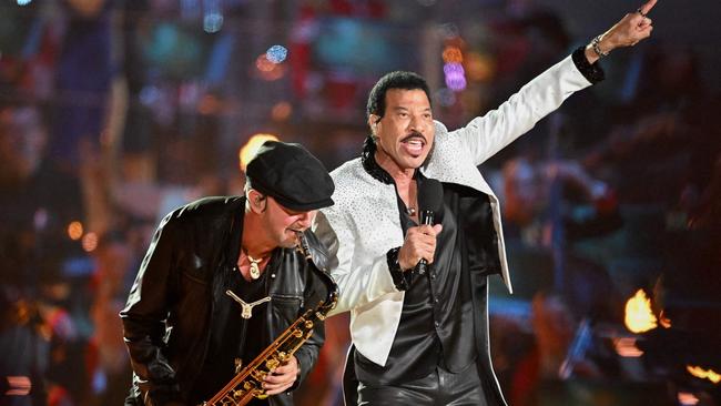 Lionel Richie performs inside Windsor Castle grounds at the coronation concert. Picture: Leon Neal/Pool/AFP