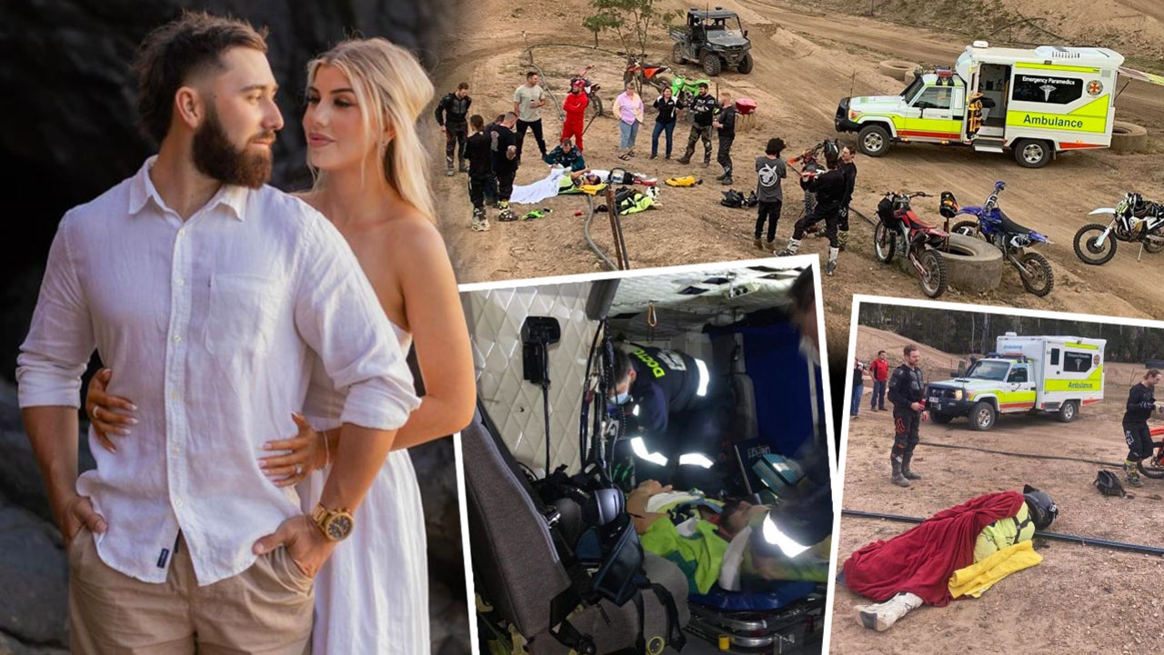 The dream wedding of a Coomera couple is hanging in the balance after a bucks party bike stunt shattered the groom’s back, leaving him unable to walk.