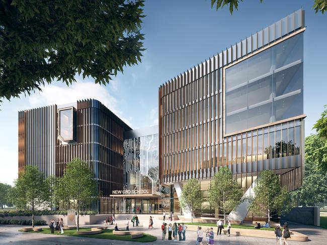 An artist’s impression of the new Adelaide city high school. Pic: Supplied.