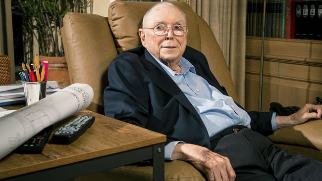 Charlie Munger, 97, is a billionaire in his own right <ld pattern="."/>– estimated to be worth more than $2bn – and well known for his lengthy and successful partnership with Warren Buffett. Picture: Michael Lewis