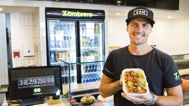 Scott Chapman at the opening of his second Zambrero store in Toowoomba at Northpoint shopping centre. Both of his locations have hit the market.