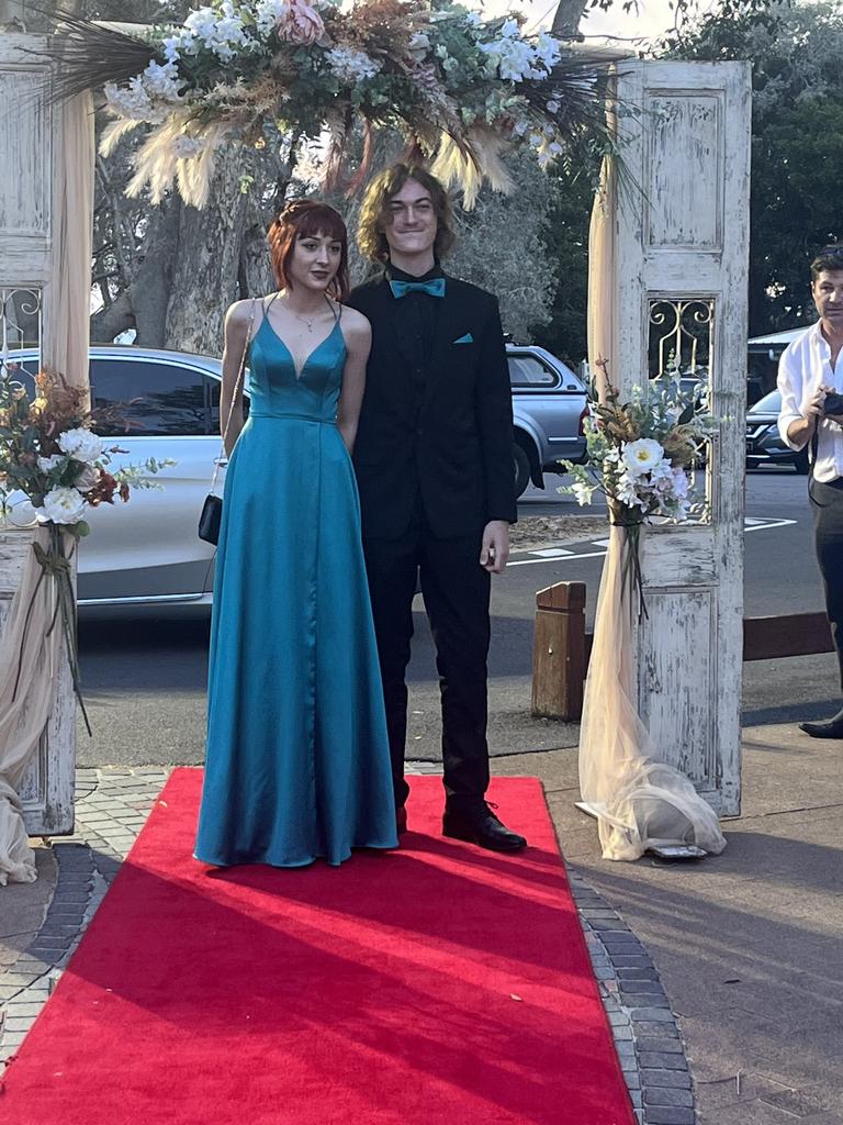 Calvin Wishart and Madi Bartlett arrives at Hervey Bay State High School's formal.