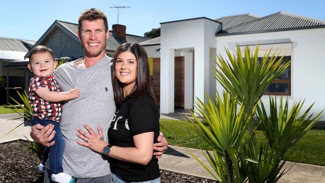 Alisa and Daniel Goodfellow with their son Oliver have put their Alberton property on the market. Picture: Sarah Reed