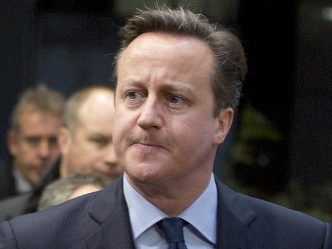 Honouring tsunami victims ... British Prime Minister David Cameron. Picture: AP Photo/Virginia Mayo