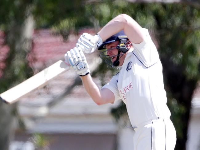 Premier Cricket: Kingston Hawthorn v Prahran.Prahran batsman Adam Bull in action. Picture: Sarah Matray