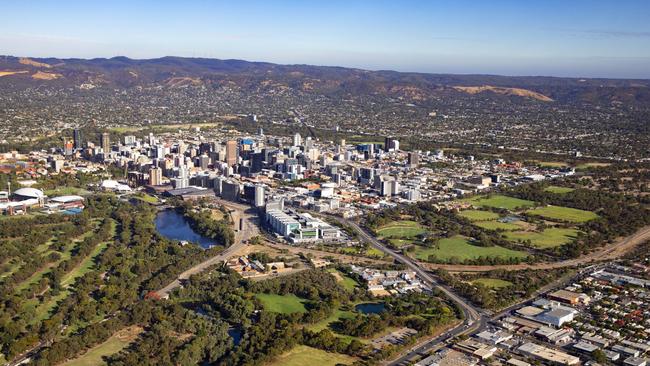 Adelaide and the parklands. Picture: Metric