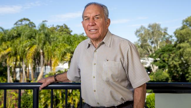 John Sattler, 74, at his Gold Coast home. Picture: Jerad Williams