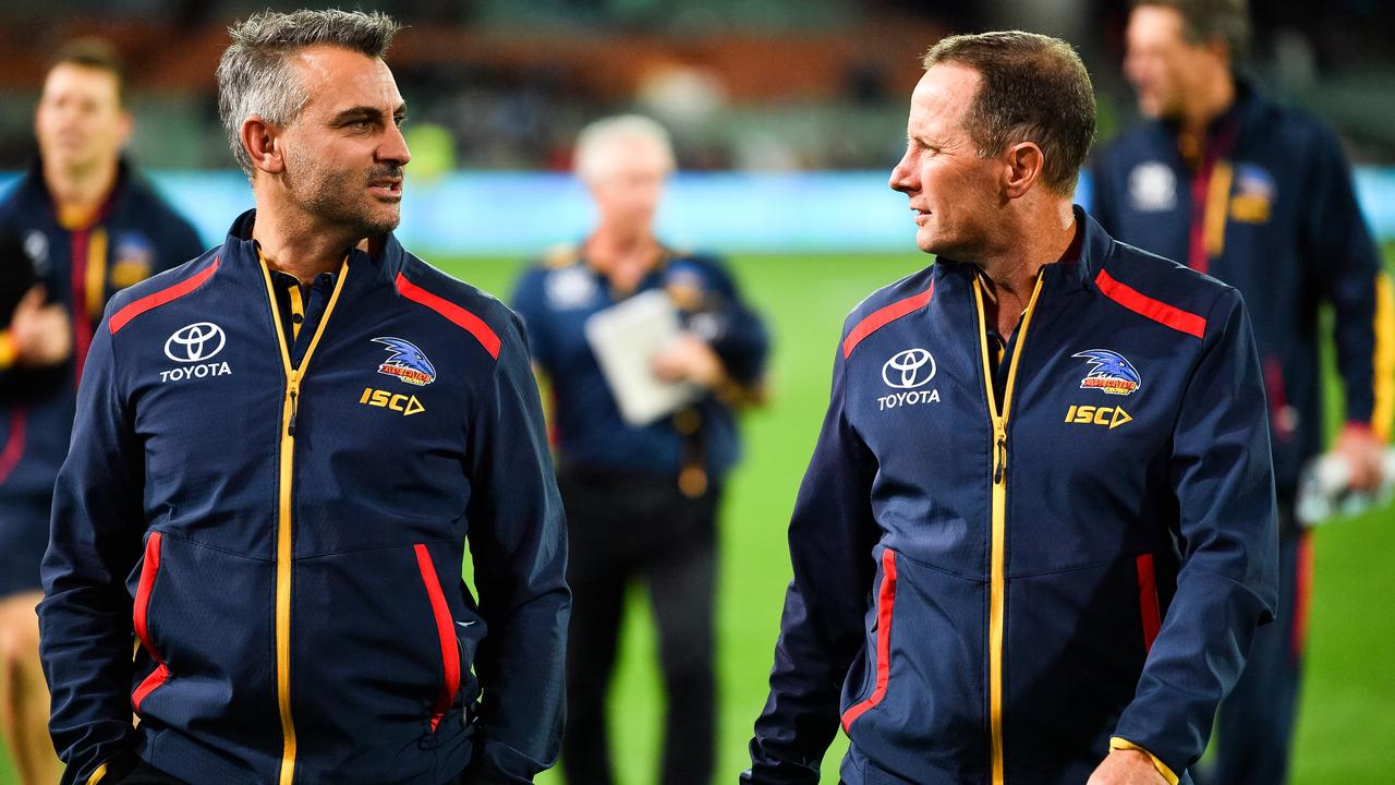 Scott Camporeale and Don Pyke during the season. Picture: Daniel Kalisz (Getty).