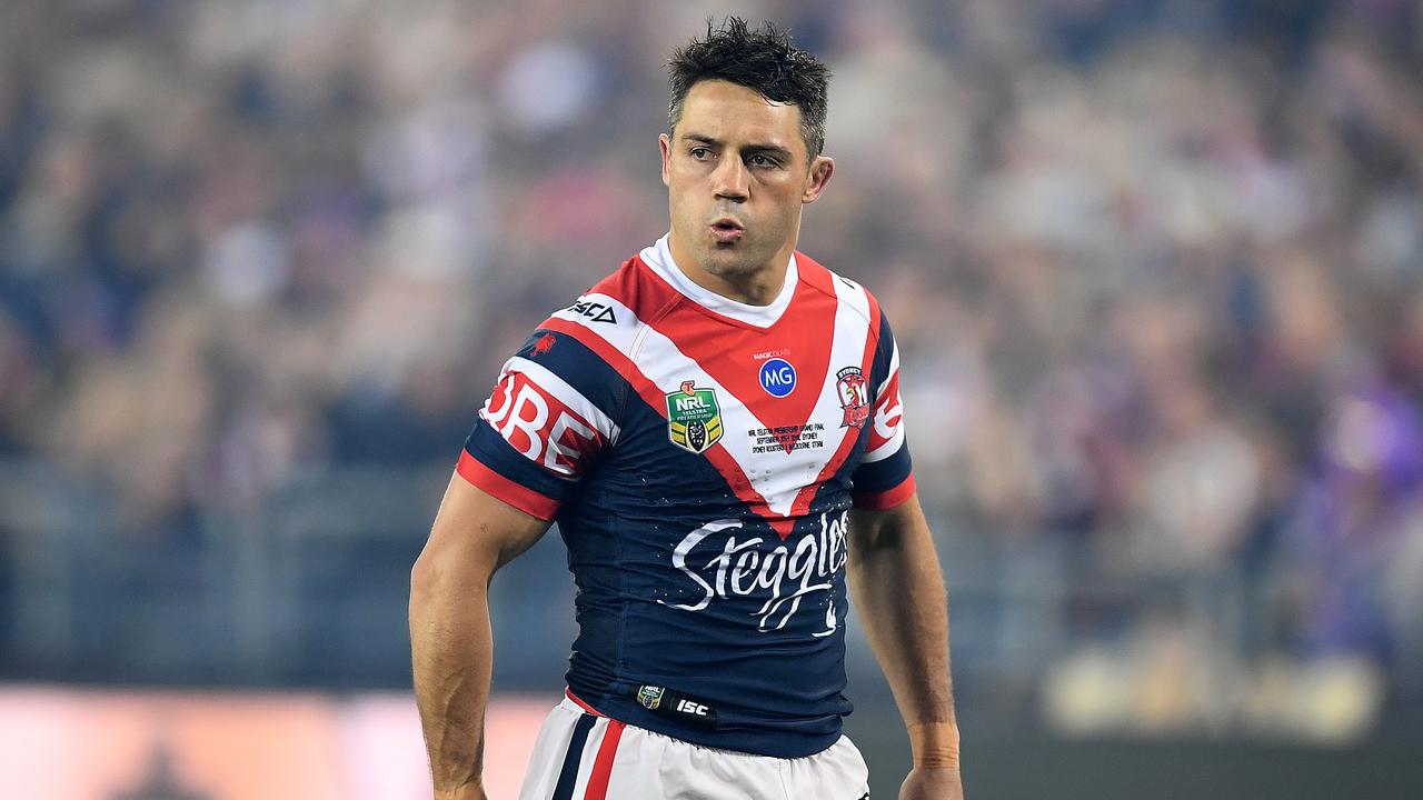 Cooper Cronk of the Roosters during the 2018 NRL Grand Final.