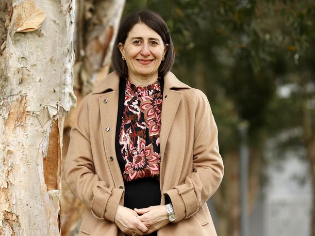 DAILY TELEGRAPH AUGUST 12, 2022. Embargoed for Monday 15 August 2022. Photo of former Premier Gladys Berejkilian at Optus in Macquarie Park ahead of the upcoming Bush Summit. Picture: Jonathan Ng