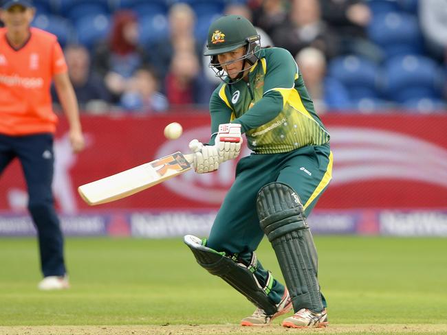 Harris in her debut international series for Australia. Picture: Gareth Copley/Getty Images