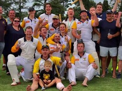 Bacchus Marsh celebrates its McIntyre Shield premiership.