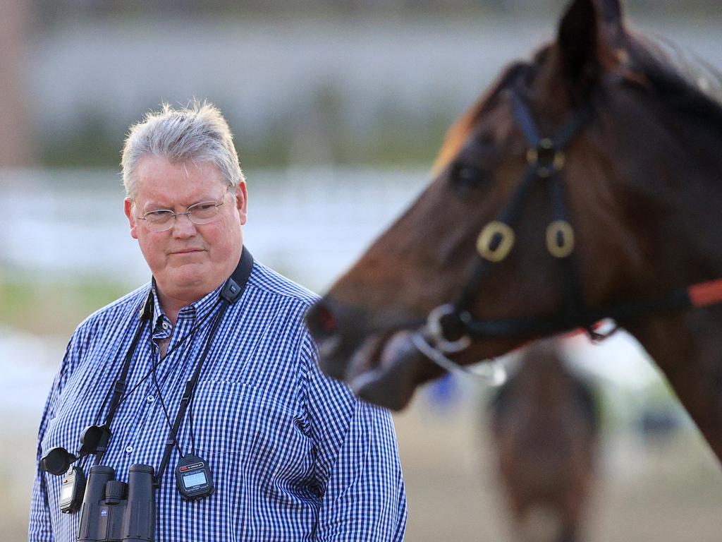 SYDNEY, AUSTRALIA - OCTOBER 15: Trainer Anthony Cummings looks on during a trackwork session ahead of The Everest at Royal Randwick Racecourse on October 15, 2020 in Sydney, Australia. (Photo by Mark Evans/Getty Images)