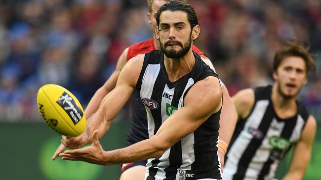 Brodie Grundy is among the best ruckman in the AFL and says he wants to stay at Collingwood. Picture: AAP