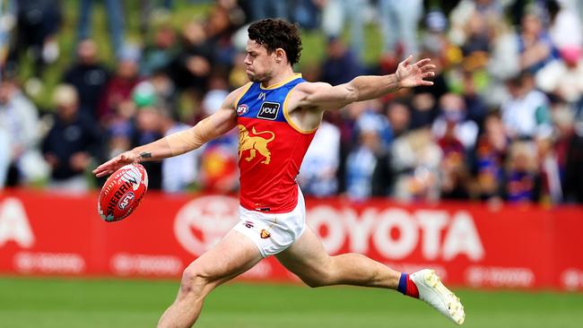 Lachie Neale starred for the Lions on Saturday. Picture: James Elsby/AFL Photos