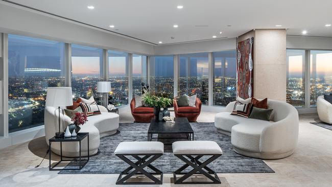 Daniel Grollo’s apartment on level 80, Eureka Tower, on Melbourne’s Southbank.