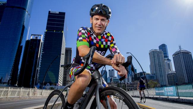 Aussie cycling legend Robbie McEwen at the launch of the Tour de Brisbane 2022 late last year. Picture: Jerad Williams