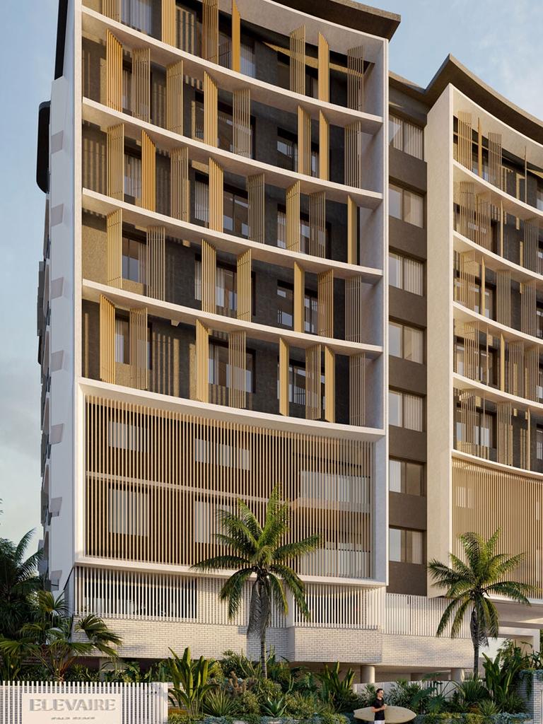 Artist impressions of the Elevaire project at Palm Beach on the Gold Coast.