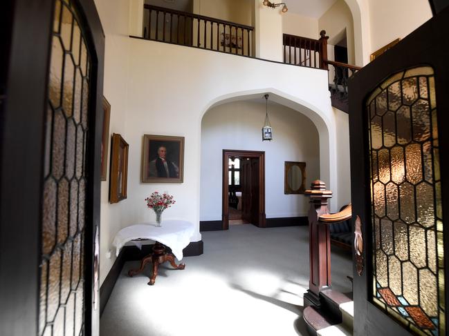 Archbishop Geoffrey Smith at Bishop's Court North Adelaide which is being put up for sale by the church. The entrance/foyer. Picture: Tricia Watkinson