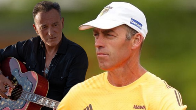 Coaching great Alastair Clarkson has urged Hawthorn fans to turn to The Boss Bruce Springsteen for inspiration.