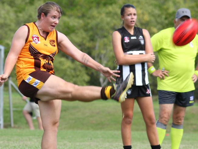 Jen Revell in her playing days for the Hawks.