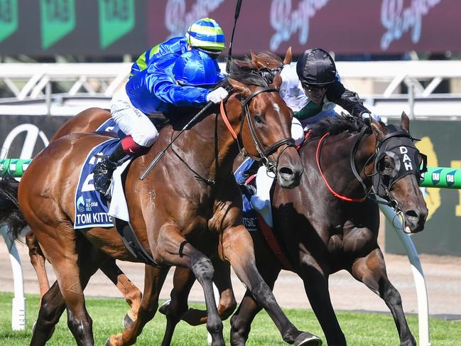 Tom Kitten ridden by Ben Melham wins the The All-Star Mile at Flemington Racecourse on March 08, 2025 in Flemington, Australia. (Photo by Pat Scala/Racing Photos via Getty Images)