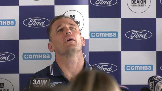 Joel Selwood announces his retirement.