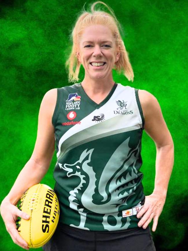 Former state league netballer now footballer Cath Quinn hit back at the post. Picture: Supplied