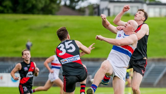 Kieran Emery of the UNSW-ES Bulldogs is the leading goalscorer in the AFL Sydney season. Picture: Merrillie Redden Photography