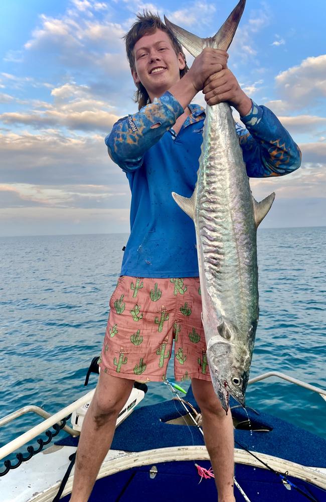 Oscar Richardson is making a habit of catching Lee Point macs. Picture: David Richardson