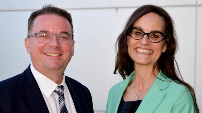 Former Logan mayor Luke Smith and Logan City Council chief executive Sharon Kelsey.