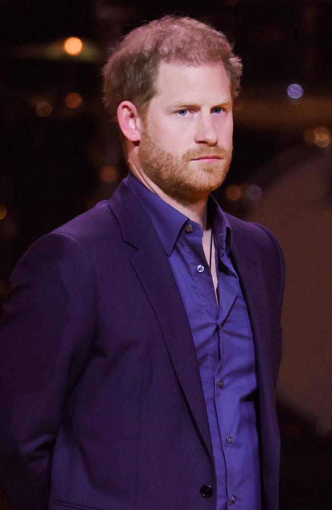 Prince Harry, is seen on stage during the Invictus Games Closing Ceremony. Picutre: Chris Jackson/Getty Images for the Invictus Games Foundation