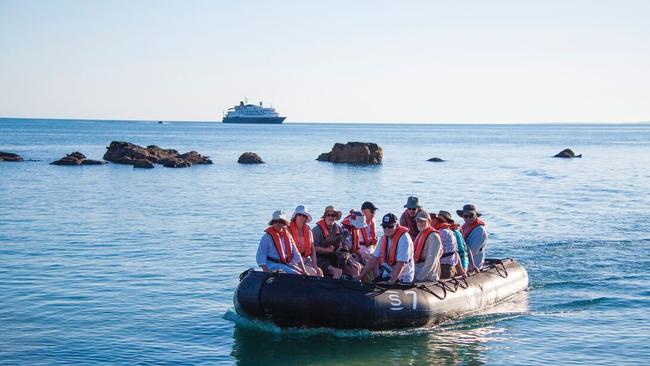 Caledonian Sky passengers visit Jar Island in the Kimberley.